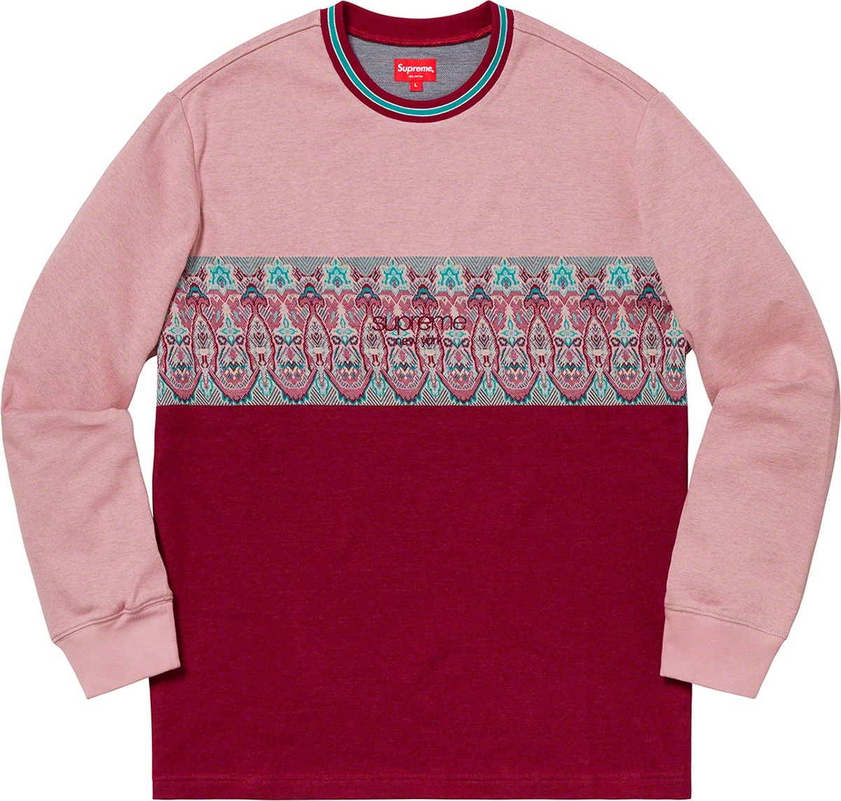 Paisley Stripe L/S Top view 2